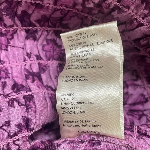 FREE PEOPLE Azalea Combo Smock It To Me Mini Dress Purple Long Sleeve Sz XS NWT - Picture 7 of 8